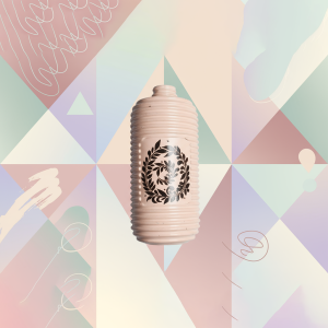 Leafy Brown Patterned Vase Planter