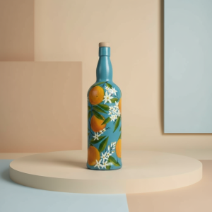 Misty Orange Vase Decor